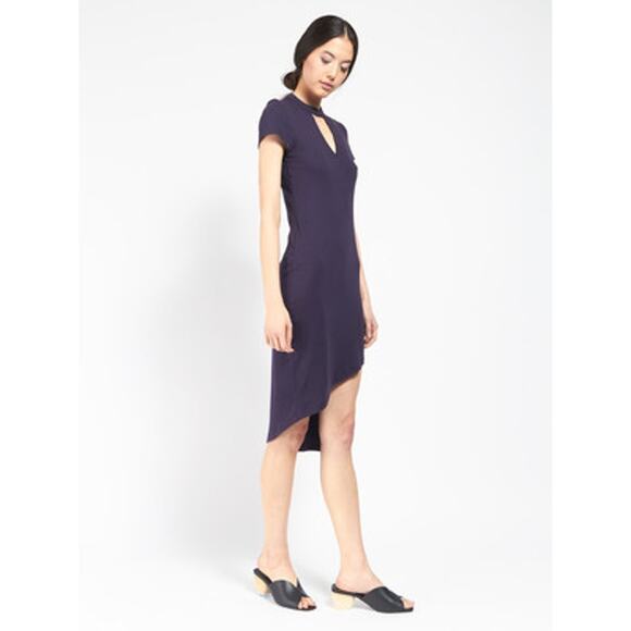 Skin Worldwide Red Ribbed Midi Dress Womens Pima Cotton Modal Fitted Bodycon 2 - Picture 10 of 10